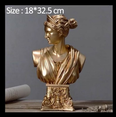 Artemide Busto di Artemide con drappo statuetta decorativa in resina 18x32,5cm 