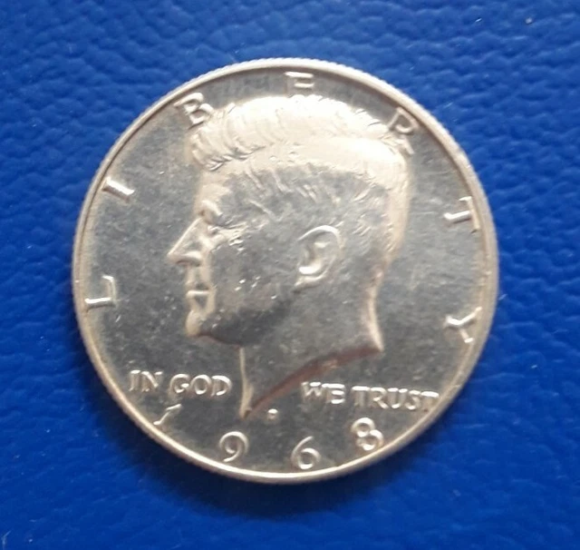 1968 D John F Kennedy Mezzo Dollaro Moneta Stati Uniti 40% Argento - Foto 6