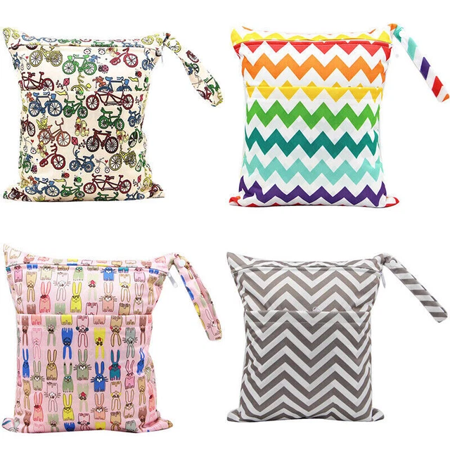 Dry Cloth Waterproof Zip Swim Bag Nappy Pouch Wet Baby Diaper Reusable Travel