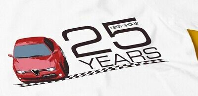T-Shirt Maglia Auto Vintage Anniversary Alfa 156 - 25° Anniversario -  1997-2022