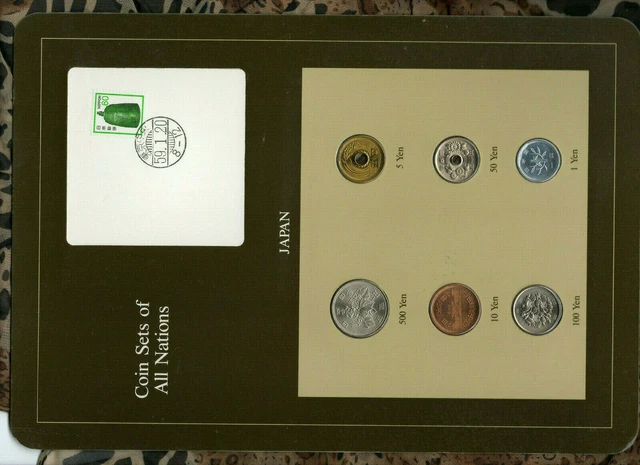 Coin Sets of All Nations Japan 1981-1985 UNC 100 Yen 1985 5,50,500 Yen 1983