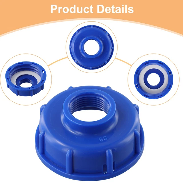 CONVENIENT IBC TANK Connector Cap with 60mm Inlet Thread and 3/4inch ...