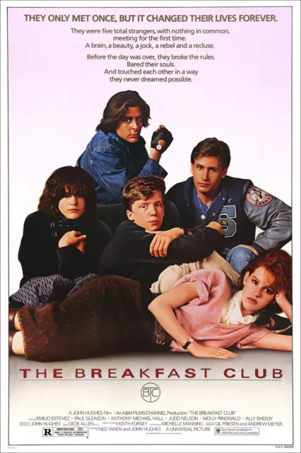 THE BREAKFAST CLUB 1985 80s OFFICIAL ORIGINAL CINEMA MOVIE PRINT PREMIUM POSTER 2