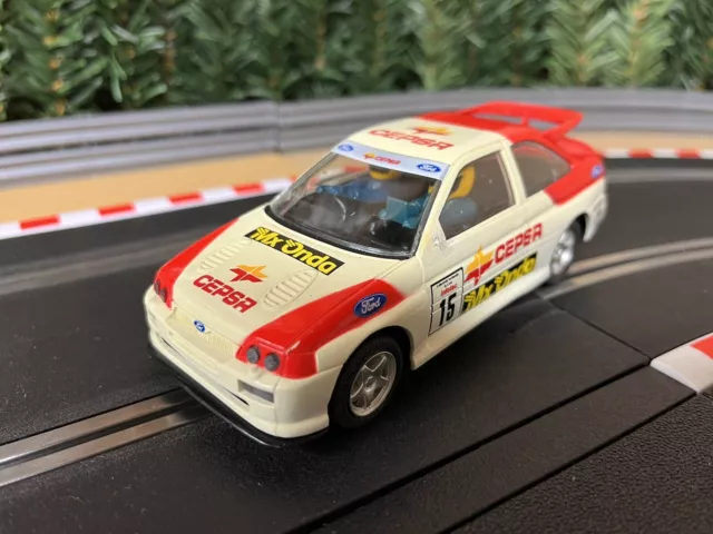 Scalextric (C592) VINTAGE (1990s) FORD ESCORT COSWORTH (No.15) RARE CEPSA LIVERY