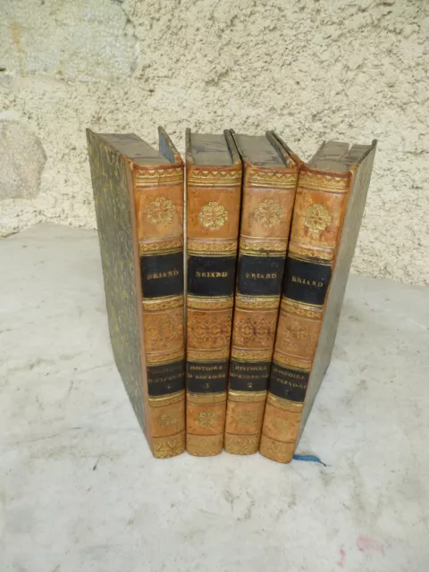 Histoire D'ESPAGNE...les phéniciens à CHARLES III par BRIAND 4 tomes COLLIN 1808