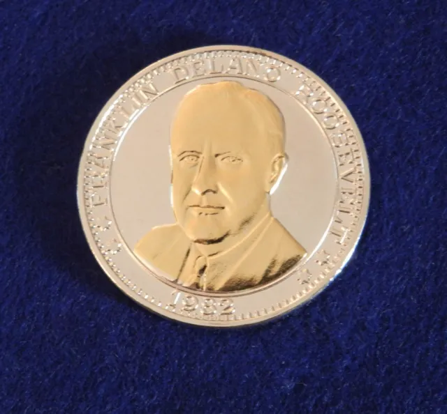 Franklin Roosevelt Commemorative Medal - Historic Mint Double Eagle - See PICS