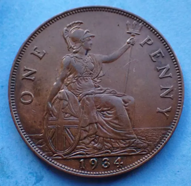 1934 George V., PENNY, Great Condition. 2