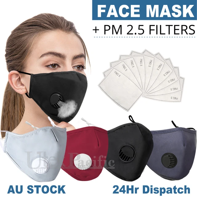 Washable Face Mask Anti Pollution Masks Reusable Respirator PM 2.5 Filter SYD