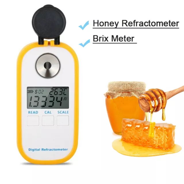 Digital Brix Meter Refractometer Honey Sugar Content Tester with Range 0 to 90%