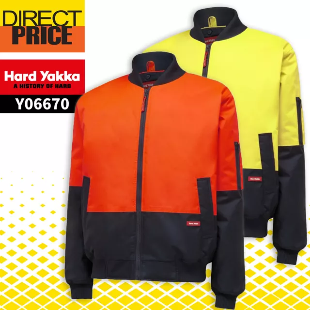 Hard Yakka CORE HI VIS 2TONE BOMBER JACKET,Y06670