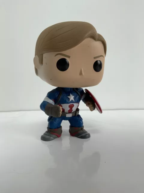 Funko Pop Vinyl #92 Captain America Unmasked Marvel Series Bobble-Head Figure