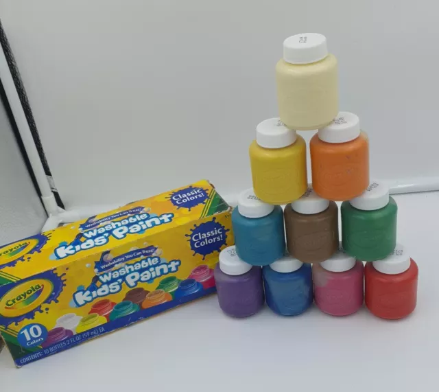 Juego de colores crayola Creative Deco 10 ollas colores lavables pintura manualidades embalaje original