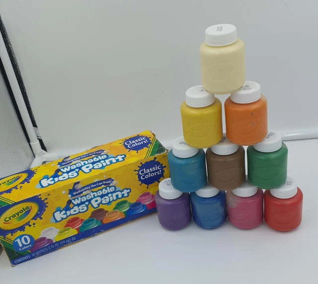 Juego de colores crayola Creative Deco 10 ollas colores lavables pintura manualidades embalaje original