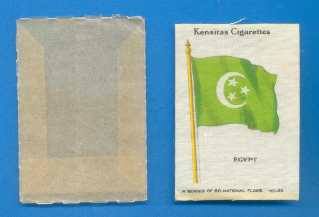 NATIONAL FLAGS.No.55.EGYPT.KENSITAS CIGARETTES SILK ISSUED 1934
