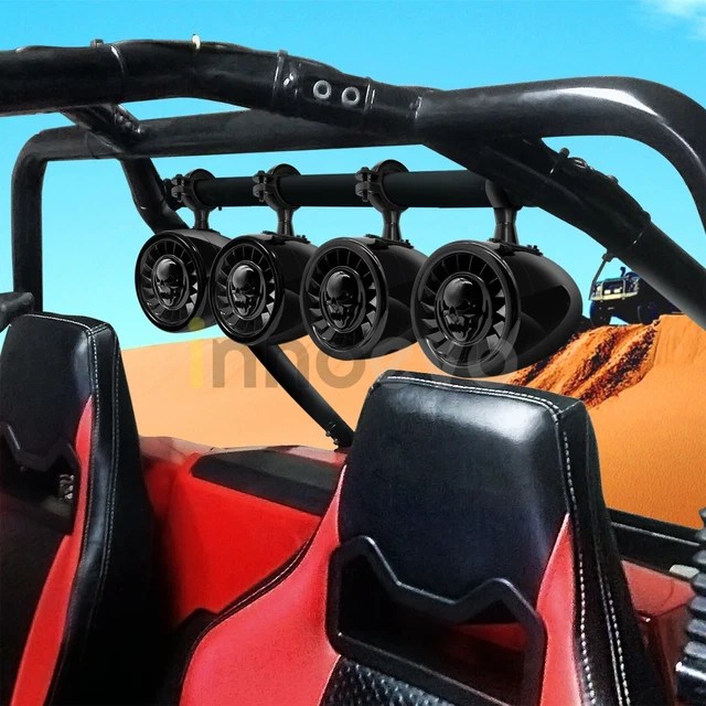 1000W BLUETOOTH WATERPROOF ATV UTV RZR Polaris Stereo 4 Speaker Audio