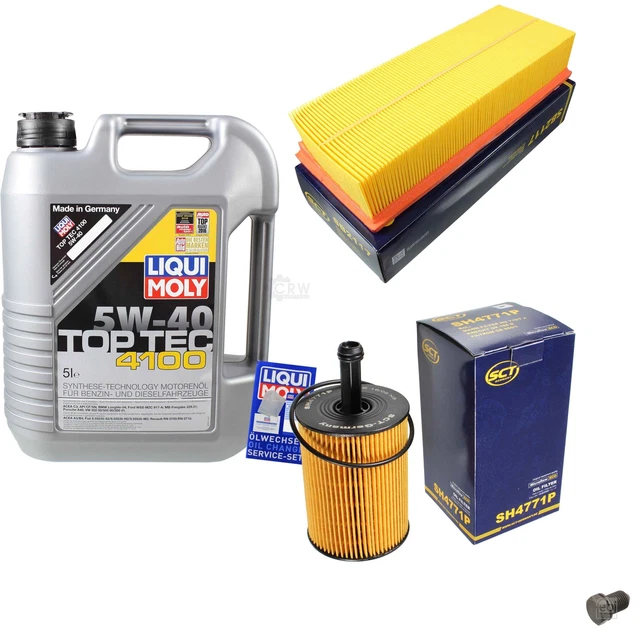 SCT Germania Controllo set 5 L Liqui Moly 3701 Top Tec 4100 5W-40 per VW Audi