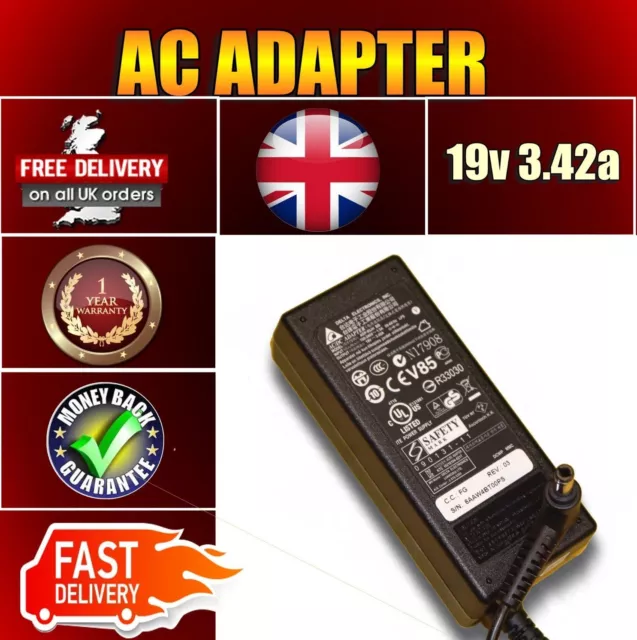 Laptop Adapter Charger For Asus A54C-Sx159S 65W Power Supply Unit