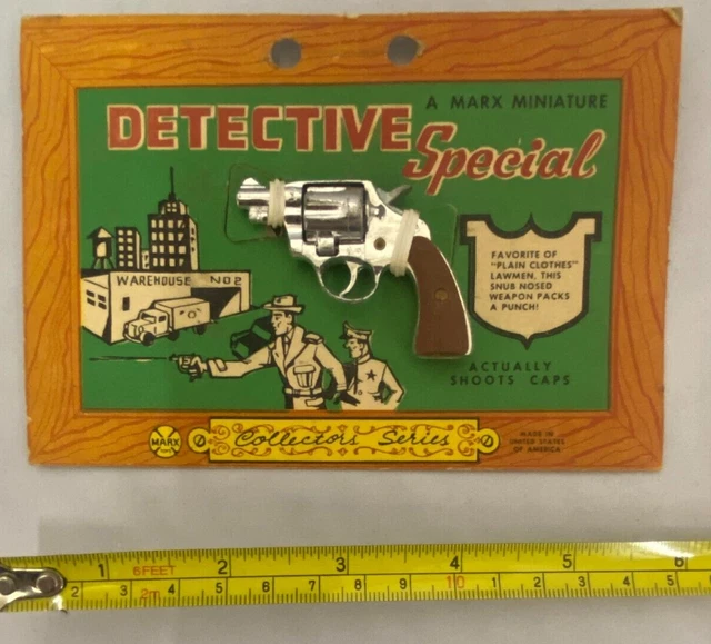 DETECTIVE 38 SPECIAL Vintage Marx Miniature Toy Cap Gun Original CARD