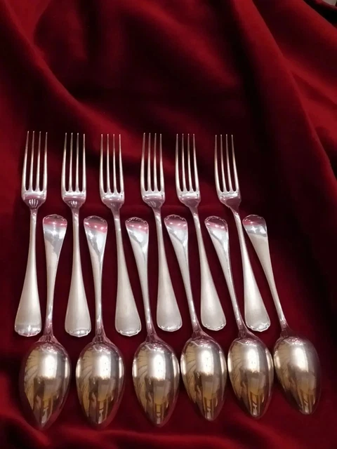 ANCIEN COUVERT SALADE art déco métal argenté art de la table cuisine