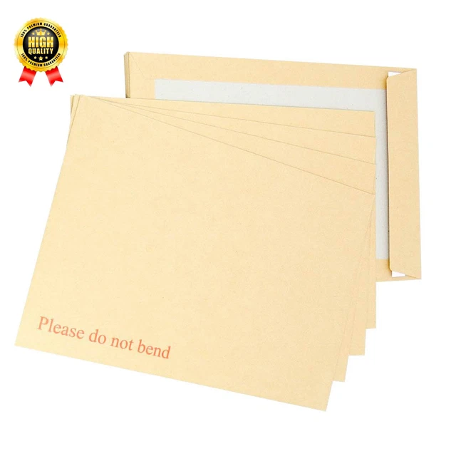 PLEASE DO NOT BEND HARD CARD BOARD BACKED MANILLA ENVELOPES BROWN - Foto 7