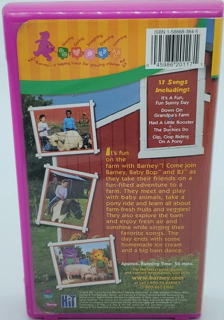 Barney Let's Go To The Farm Vhs BARNEY LET'S GO To The Farm VHS 50 Minutes Lyons Partership 2005 Sing