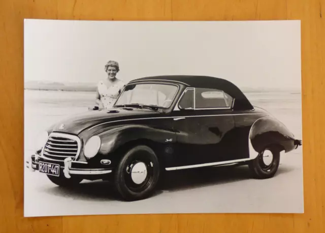 altes original Presse Foto - 17,5 x 12,5 cm - DKW 3=6 Cabrio - von Karmann - F93