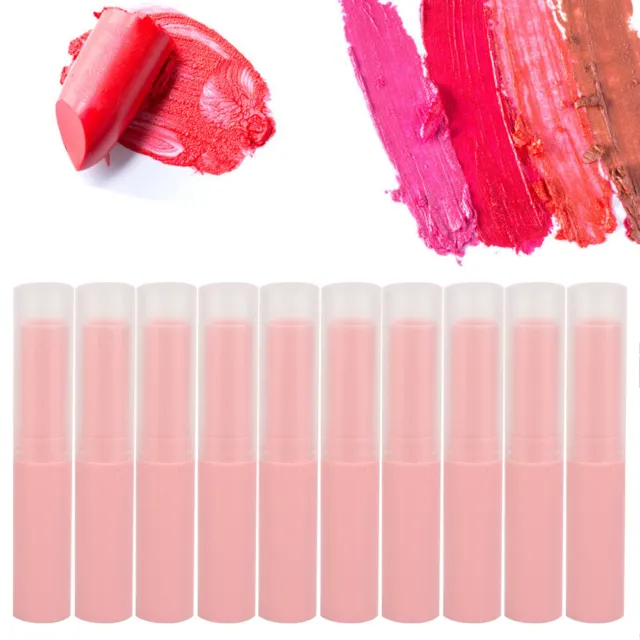 10pcs Empty Lip Balm Tube Lip Gloss Container Lipstick Making (Pink ) SD3
