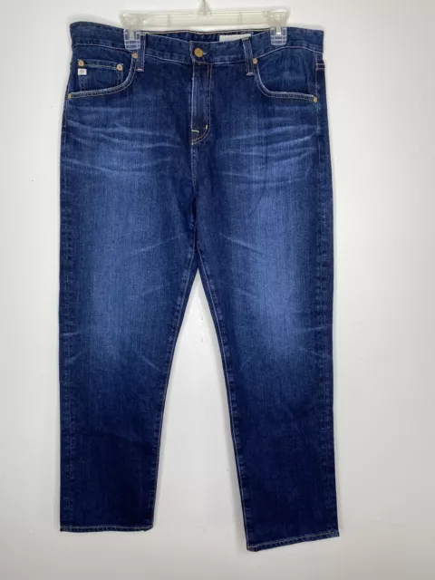 AG Adriano Goldschmied Jeans Ex Boyfirend Slouchy Slim Sz 33 Dark Wash