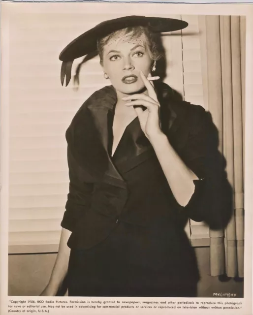 Cigarette Smoking Anita Ekberg Vintage Original 1956 Linen Backed Photograph