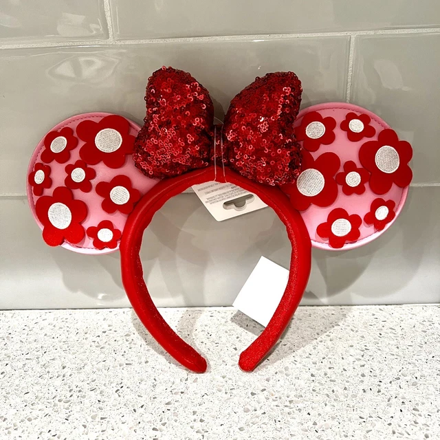 DISNEY VALENTINE'S DAY 2024 Minnie Mouse Flowers Ears, New Limited