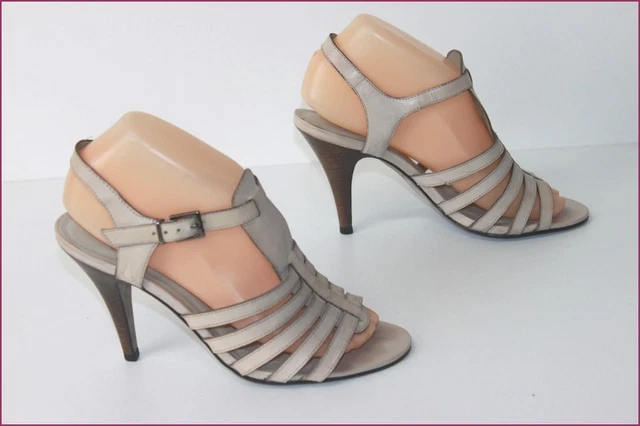 Sandales à Talons Compensés MINELLI En Cuir Marron - Taille 38 - Occasion TBE