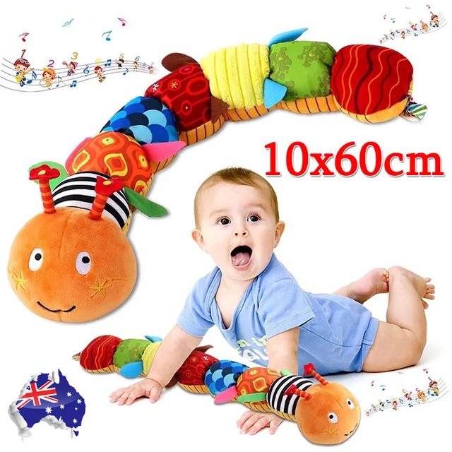 Baby Rattle Musical Caterpillar Worm Soft Plush Toys for Newborn Toddler Gift