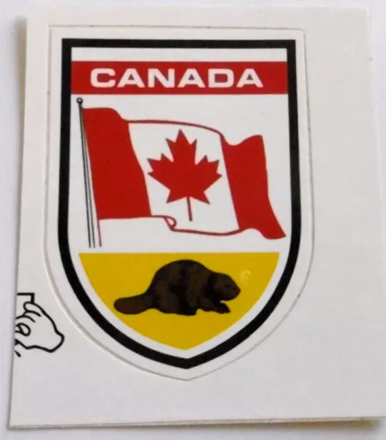 Souvenir-Aufkleber Canada Kanada Flagge Ahornblatt Biber Ottawa Wappen 80er