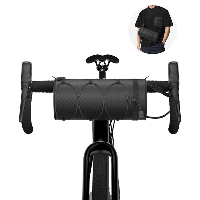 KEEPIFY Sacoche De Guidon Vélo 4.5L – Étanche, écran Tactile, Support Téléphone, Bandoulière Amovible – Adaptateur Pour Guidon 22-32 Mm, Compatible Vélo électrique