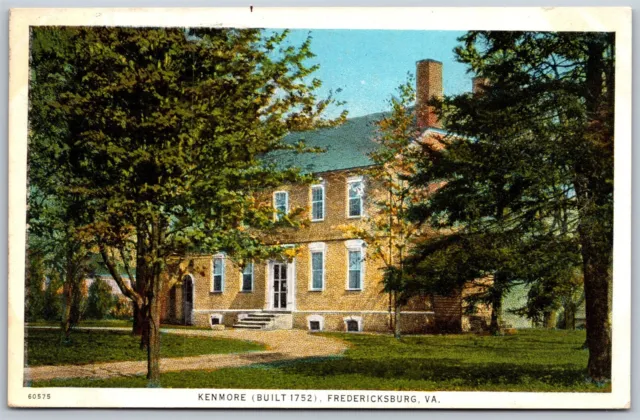 Vtg Fredericksburg Virginia VA Kenmore Betty Washington Home 1920s View Postcard