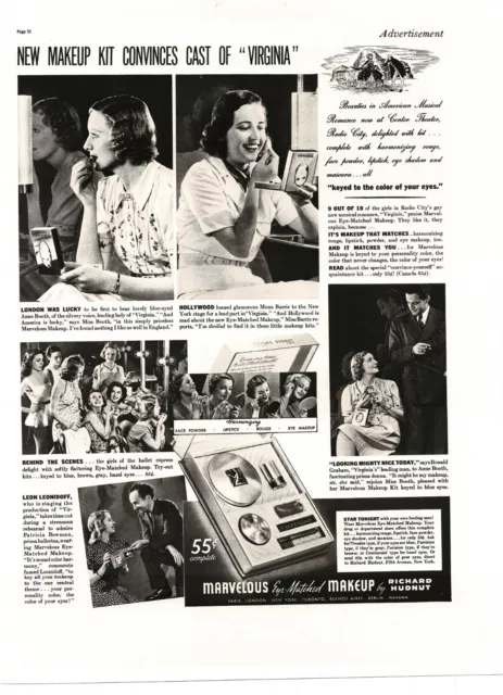 1937 Richard Hudnut Makeup Cosmetic Kit Vintage Print Ad