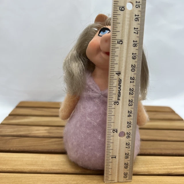 Vintage Muppets Miss Piggy 6" Beanbag Plush Doll Fisher Price Toys 1977 7