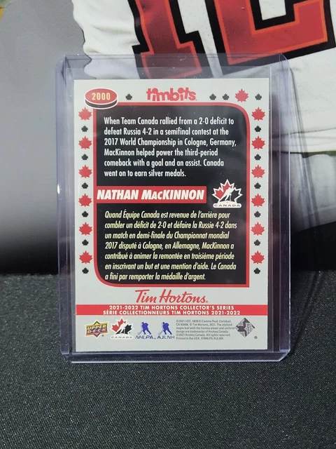 2021-22 Upper Deck Tim Hortons Team Canada Sidney Crosby Trading Card - U-PICK