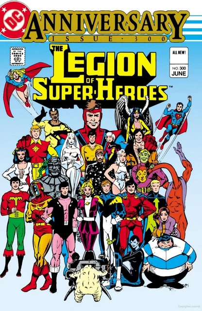Legion of Super-Heroes #300 (1983 DC Comics) Spider-Man & Garfield The Cat Cameo