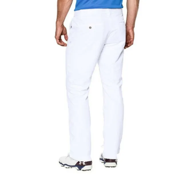 Pantaloni da golf Under Armour UA da uomo matchplay gamba affusolata bianchi prestazioni 2