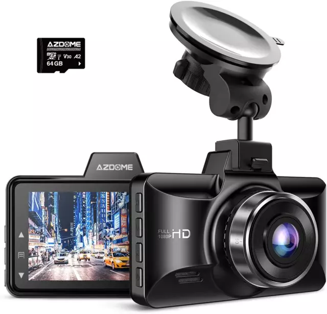 AZDOME Dashcam 3" IPS Auto Kamera1080P HD Video Recorder DVR Nachtsicht G-Sensor 2