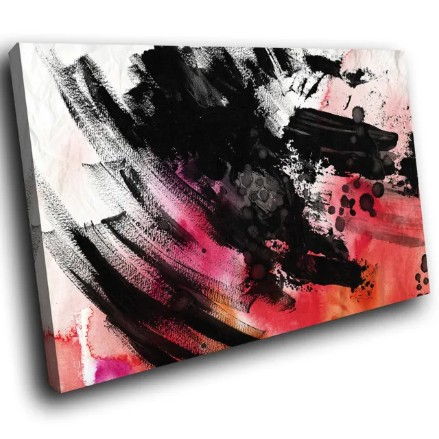 AB1159 Black White Red Modern Retro Abstract Canvas Wall Art Large Picture Print