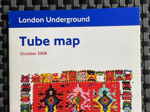 LONDON UNDERGROUND TUBE Map October 2008 Pae White £6.00 - PicClick UK