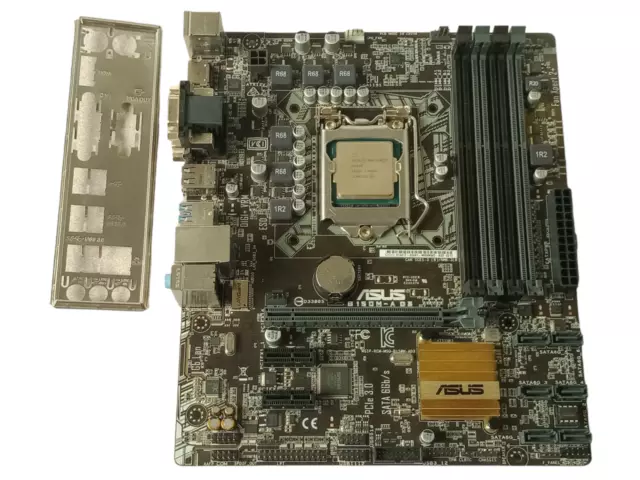 ASUS B150M-A D3 Rev. 1.02 Motherboard w/ SR2DC G4400 Pentium CPU + I/O Shield