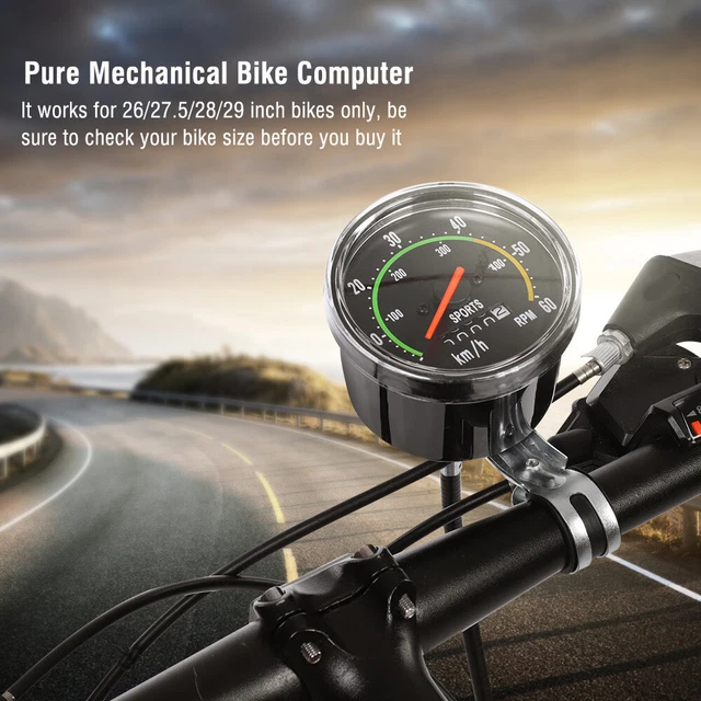 WATERPROOF MECHANICAL CYCLING Bike Computer Bicycle Speedometer