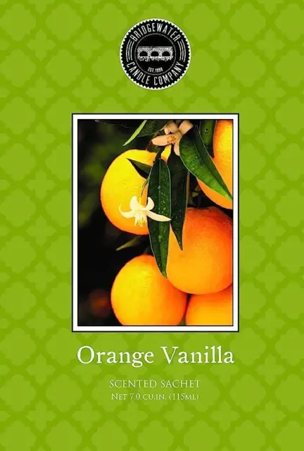 Bridgewater Orange Vanilla Scented Sachet Bag Drawer Fragrance Room Freshener