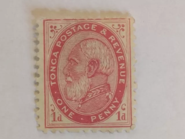 Timbre des Iles Tonga (1p rose de 1886) N°1(B) Cote;500€ Neuf 2