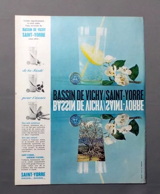 Pub Publicite Ancienne Advert Clipping 240917  Eau Bassin De Vichy / Saint-Yorre