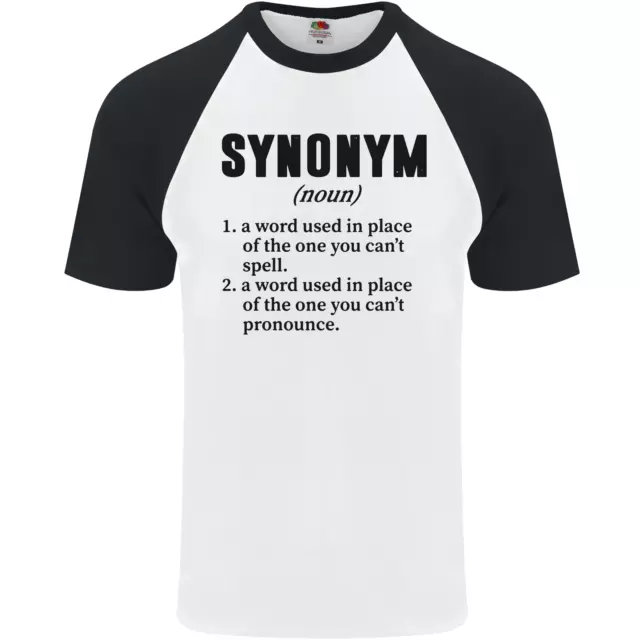 Maglietta da baseball Synonym Funny Definition Slogan S/S