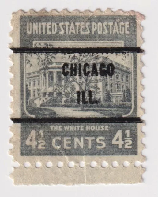 1938-1939 USA - White House - Pre-Cancel "Chicago, Ill." - 4 1/2 Cent Stamp